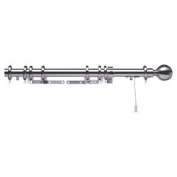 Swish Polaris 32mm Aluminium One-Corded Pole, Brushed Silver Effect 325cm