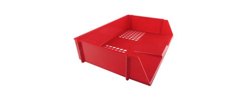 Image of Q-connect Wide Entry Letter Tray Red