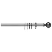 29mm Metal Pole Ball Finial, Black nickel 240cm