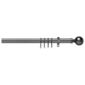 29mm Metal Curtain Pole Ball Finial, Black Nickel 240cm
