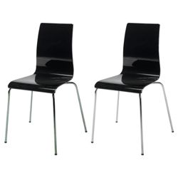 Pair of Padova chairs, black