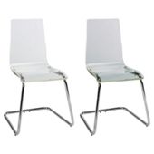 Pair of Lotus chairs, clear