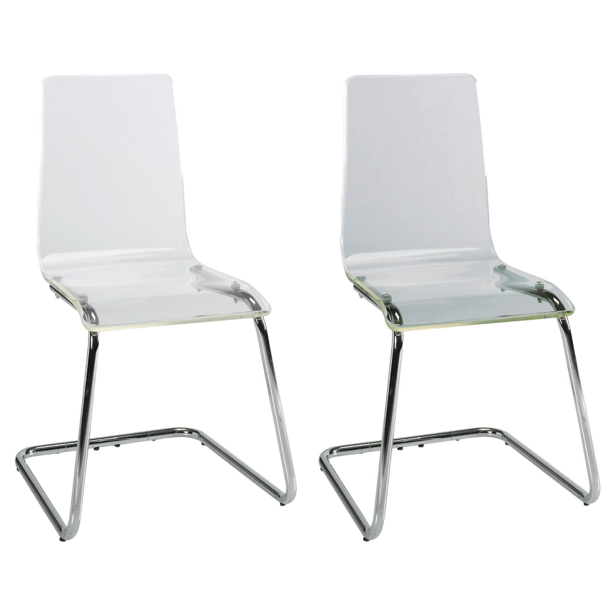 Pair of Lotus chairs, clear