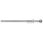 29mm Metal Curtain Pole Ball Finial, Satin Steel Effect 240cm