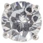 Sterling Silver 10mm Round Cubic Zirconia Single Stud