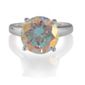 Sterling Silver Ab Cubic Zirconia Ring, Large