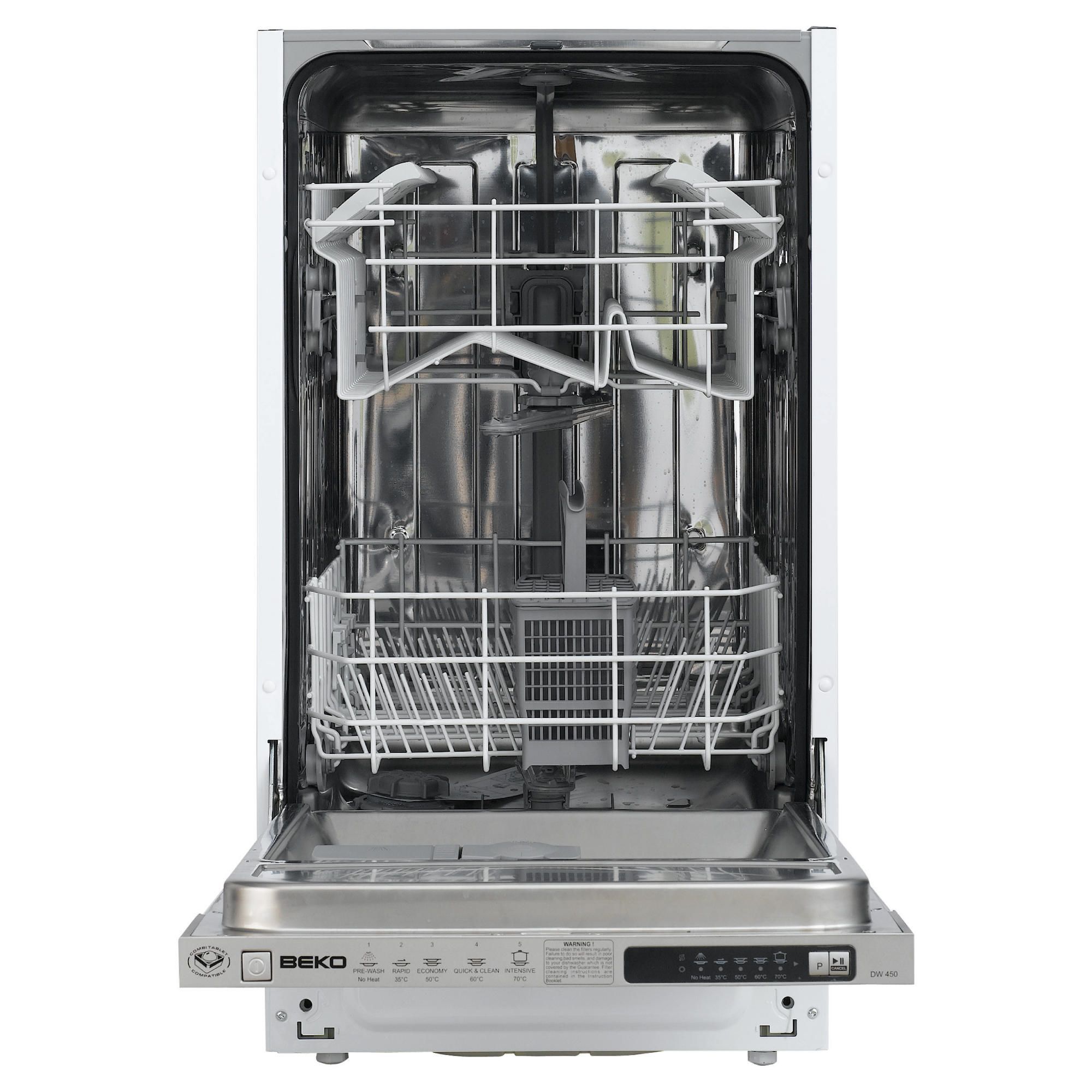 Beko DW450 integrated slim dishwasher