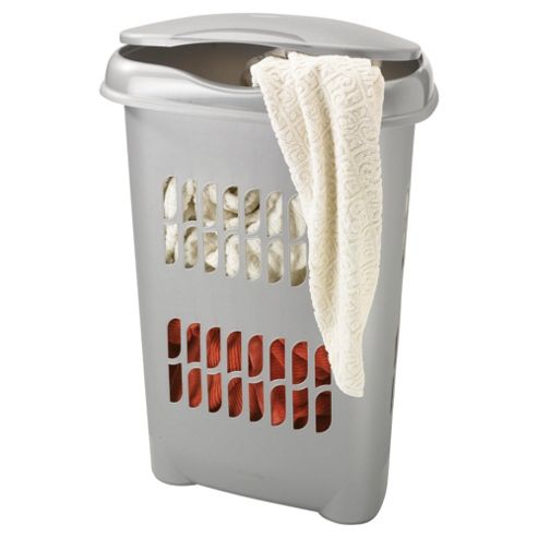 Image of Tesco Plastic 50l Laundry Basket, Silver
