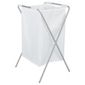 Tesco Folding Laundry Hamper, 100% Polyester White