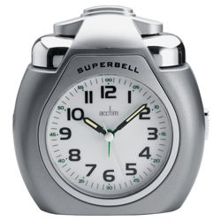 Acctim Superbell Titanium Colour Alarm Clock