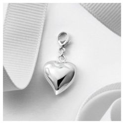 Sterling Silver Puff Heart Charm
