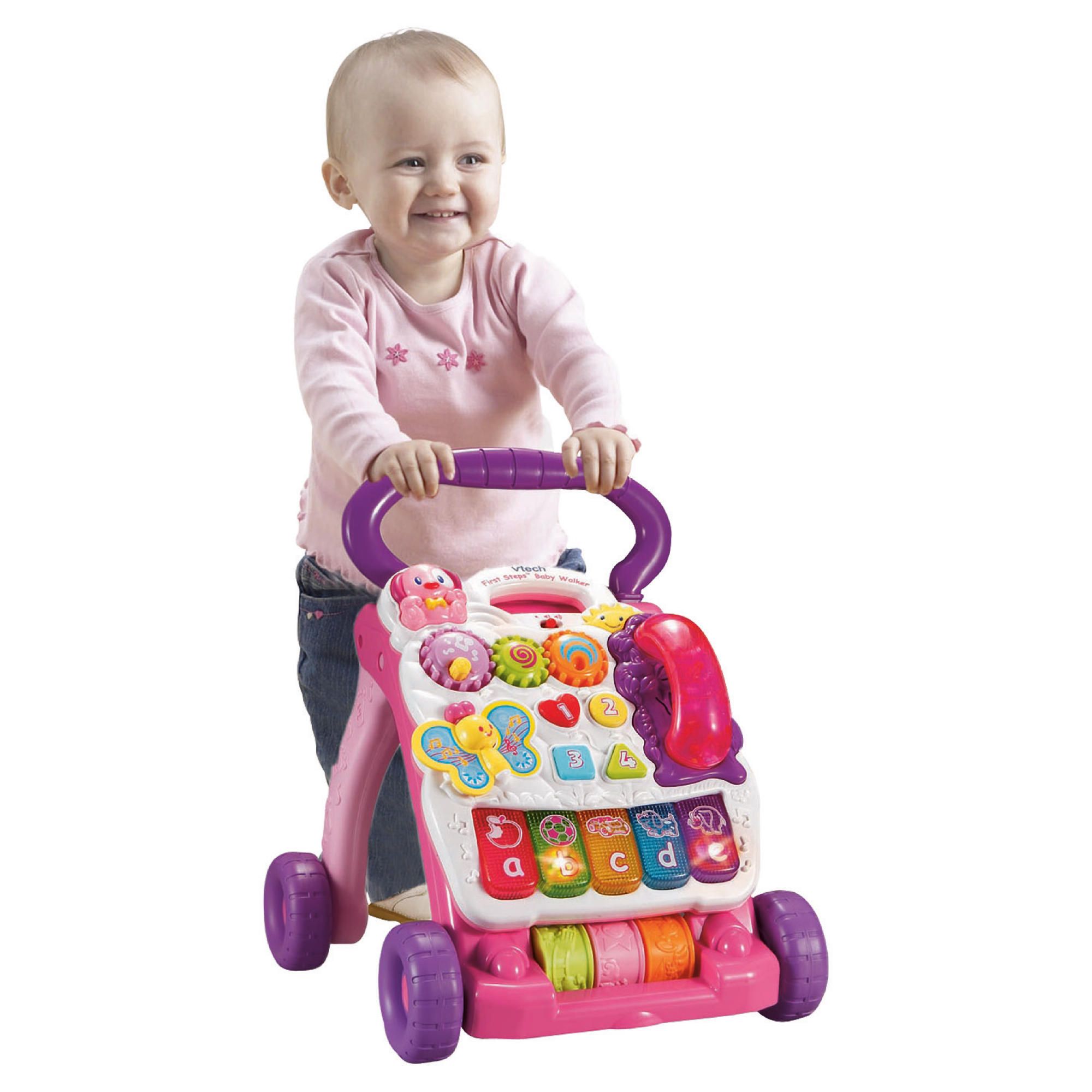 VTech Baby First Steps Baby Walker Pink 