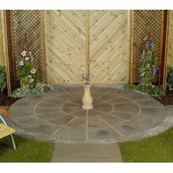 Stamford Pewter Circle Patio Kit