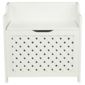 Sheringham White Wood Weave Storage Seat