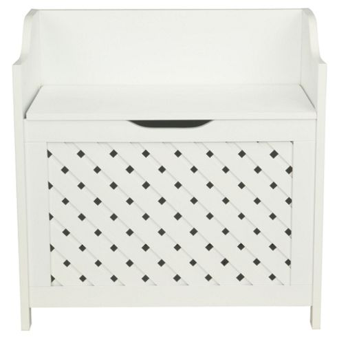 Image of Sheringham White Wood Weave Storage Unit