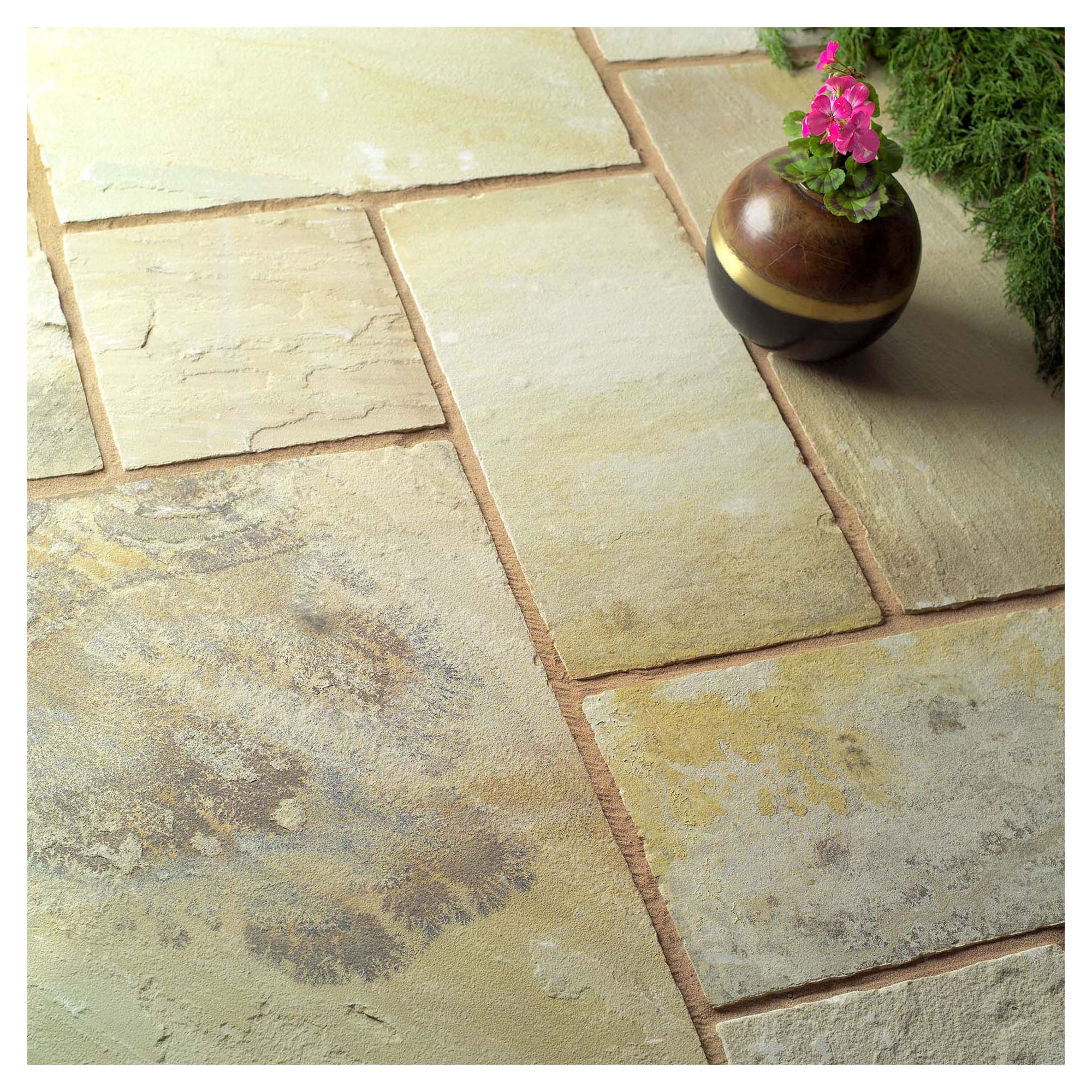 Natural Fossilstone Patio Kit 11.52m2 at Tesco Direct