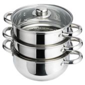 Tesco Cook It Stainless Steel 3 Tier Steamer