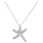 Sterling Silver Cubic Zirconia Starfish Pendants
