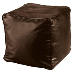 Faux Leather Bean Cube, Chocolate