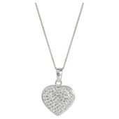 Sterling Silver Crystal Set Heart Pendant