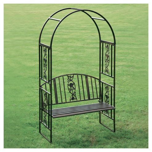 Buy Greenhurst Steel Garden Arch with Bench Seat from our 