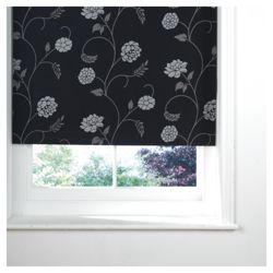 Designed Roller Blind, Cornelia Black 180Cm