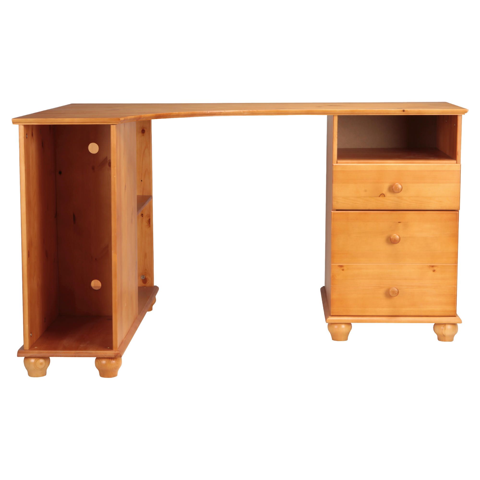 Vermont Pine Corner Desk with 2 Drawer
