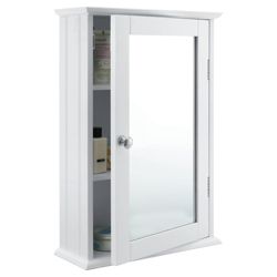 Southwold White Wood Tongue & Groove 50Cm Single Mirror Cabinet