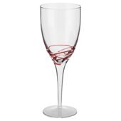 Tesco Drizzle Wine Glass Red, 4 pack