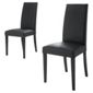 Lucca Pair Of Chairs Black legs & Black Leather