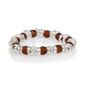 Sterling Silver Link And Bead Bracelet