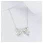 Sterling Silver Cubic Zirconia Bow Pendant