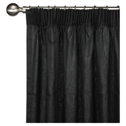 Tesco Plain Canvas Unlined Pencil Pleat Curtains W229xL229cm (90x90