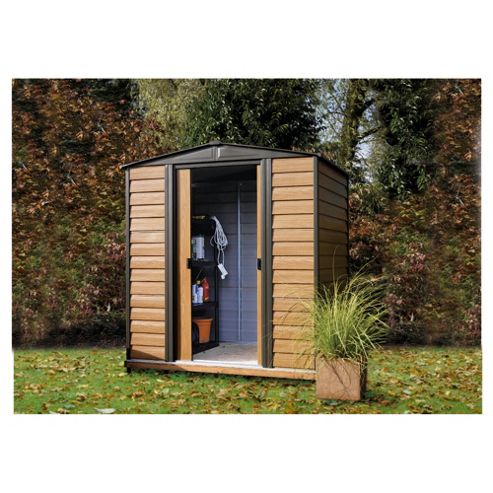 Buy Rowlinson Woodvale Wood Effect &amp; Metal Shed from our 