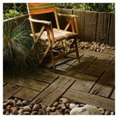 Sleeper Paving Timber Brown 225x225x50mm 40pc