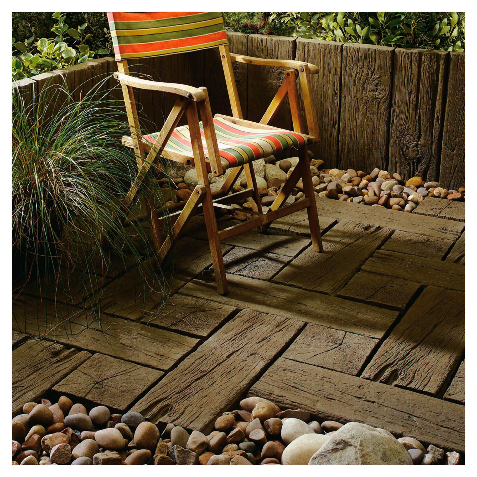 Sleeper Paving Timber Brown 225x225x50mm 40pc
