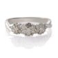 9ct White Gold 50pt Invisible Set Diamond Ring, L