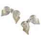 Sterling Silver Cubic Zirconia Bow Earrings