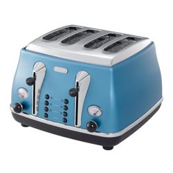 DeLonghi Icona CTO4003 4 Slice Toaster - Blue