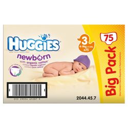 Huggies Newborn Size 3 Big Pack (x75)