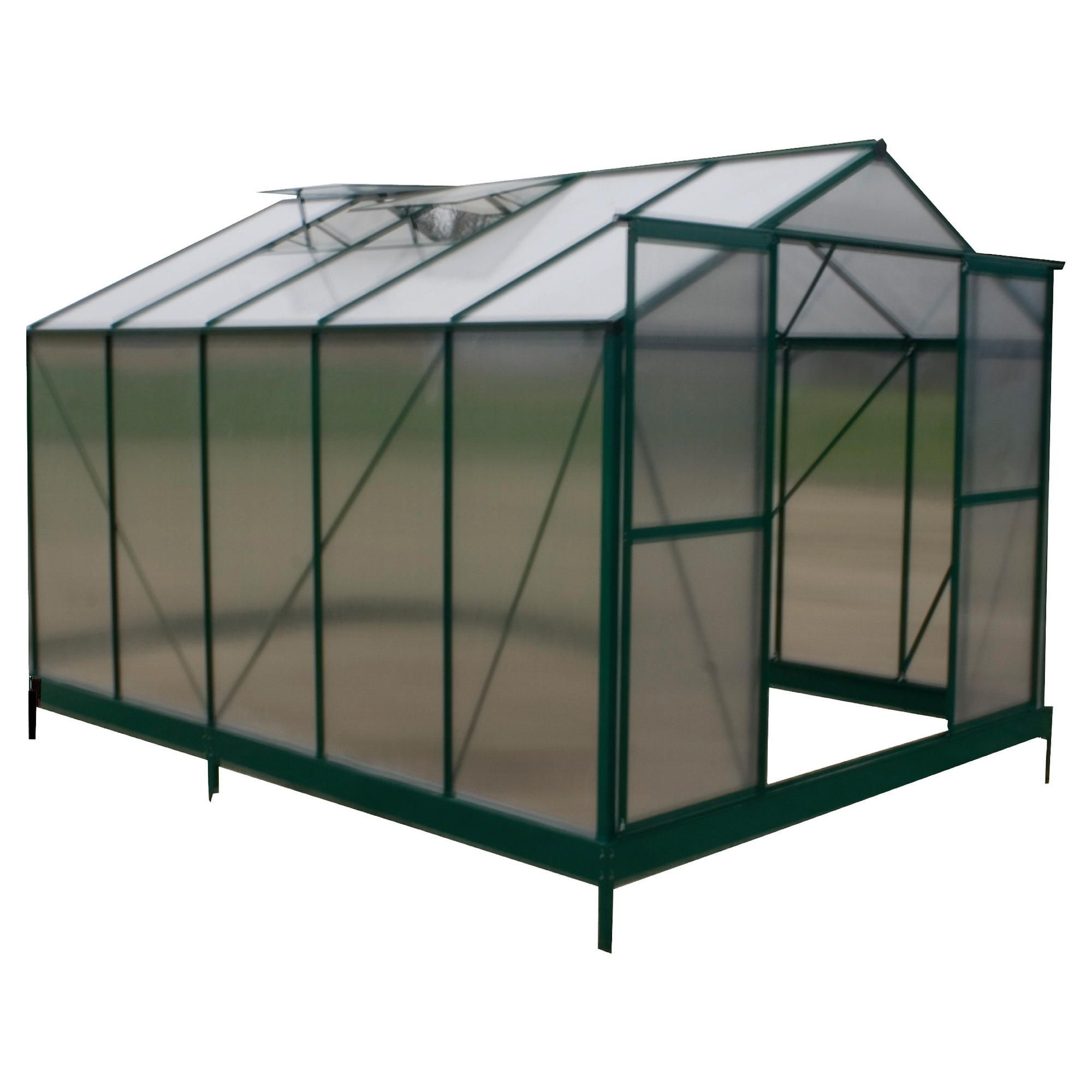 8 x 10 Aluminium & Polycarb Greenhouse at Tesco Direct