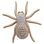 Pave Crystal Spider Brooch