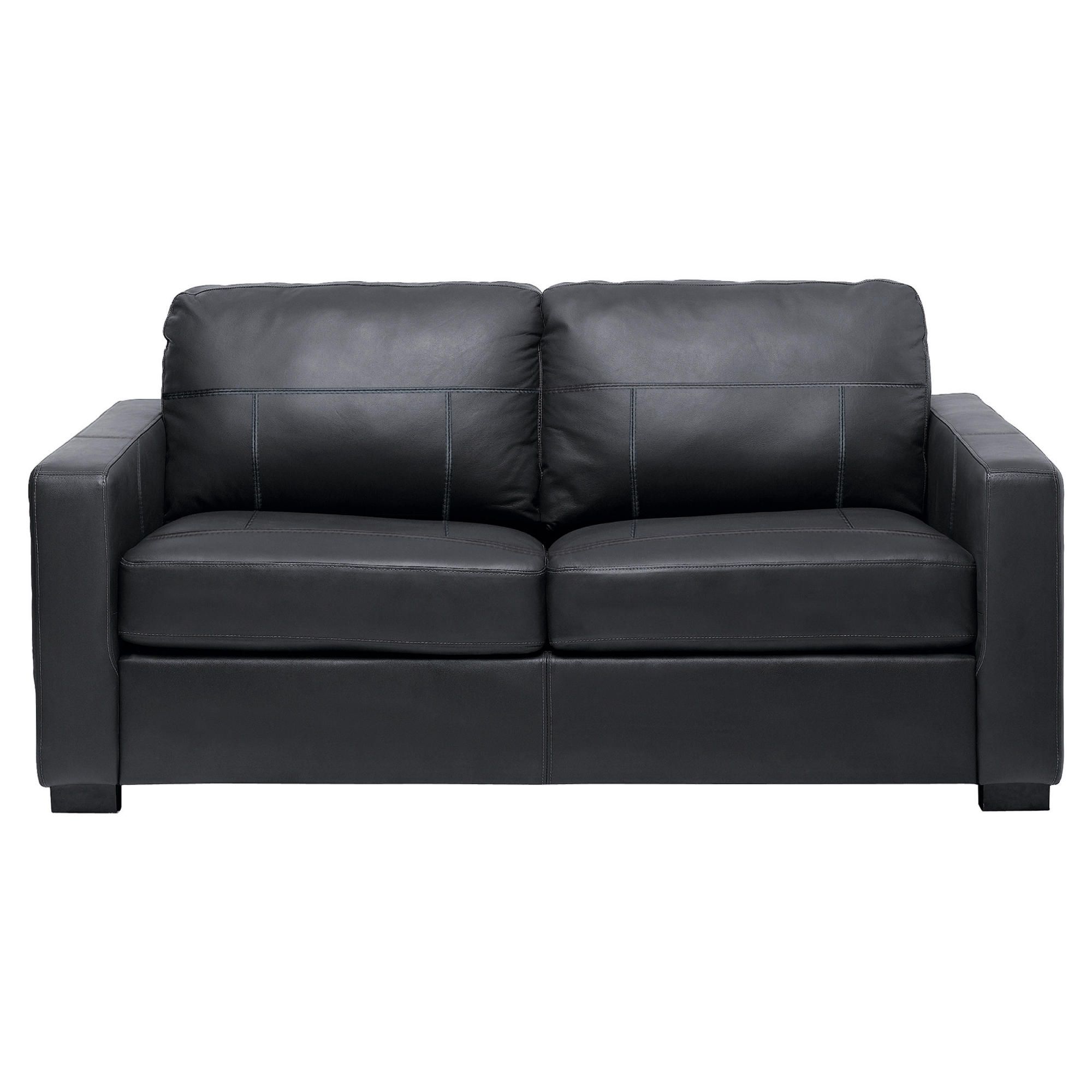 Colorado Leather Sofabed, Black at Tesco Direct