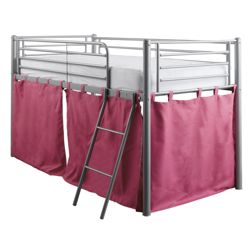 Mika Midsleeper Bed Frame with Cover, Pink