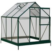 6 x 6 Aluminium & Polycarb Greenhouse