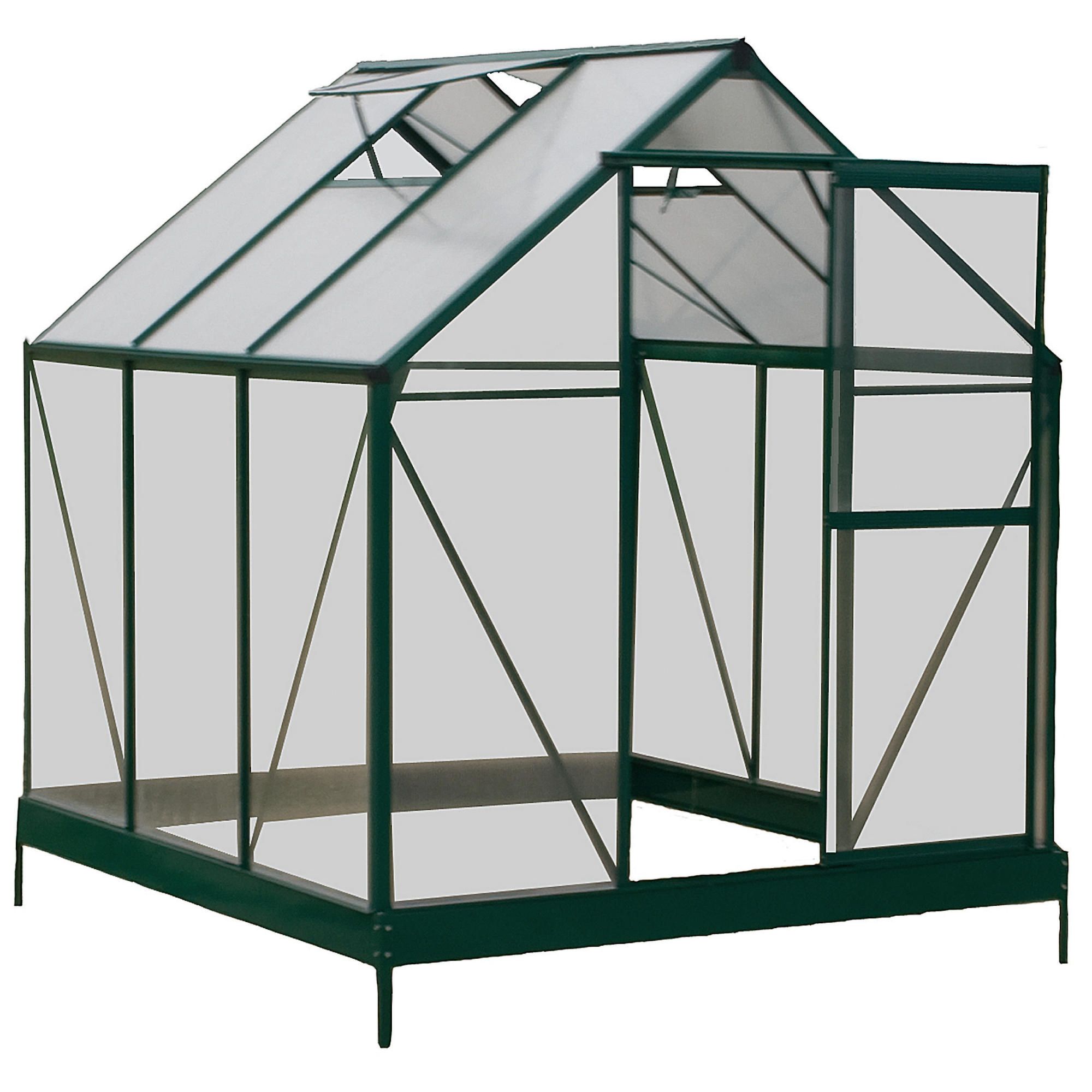 6 x 6 Aluminium & Polycarb Greenhouse at Tesco Direct