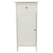 Southwold White Wood Tongue & Groove Single Door Drawer Unit
