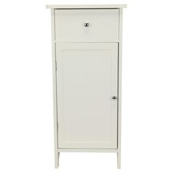 Southwold White Wood Tongue & Groove Single Door Drawer Unit