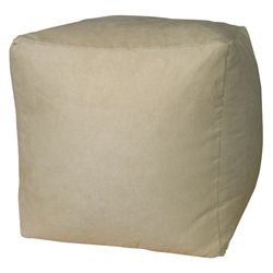 Bean Faux Suede Cube, Beige