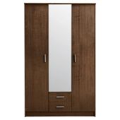 Compton Triple Wardrobe, Walnut-effect